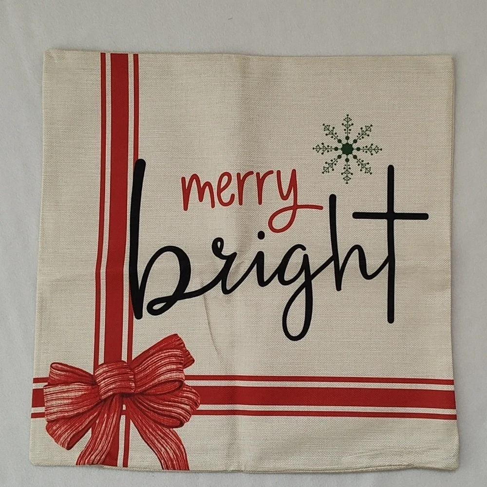 New Christmas Accent Pillow Case SET of 4